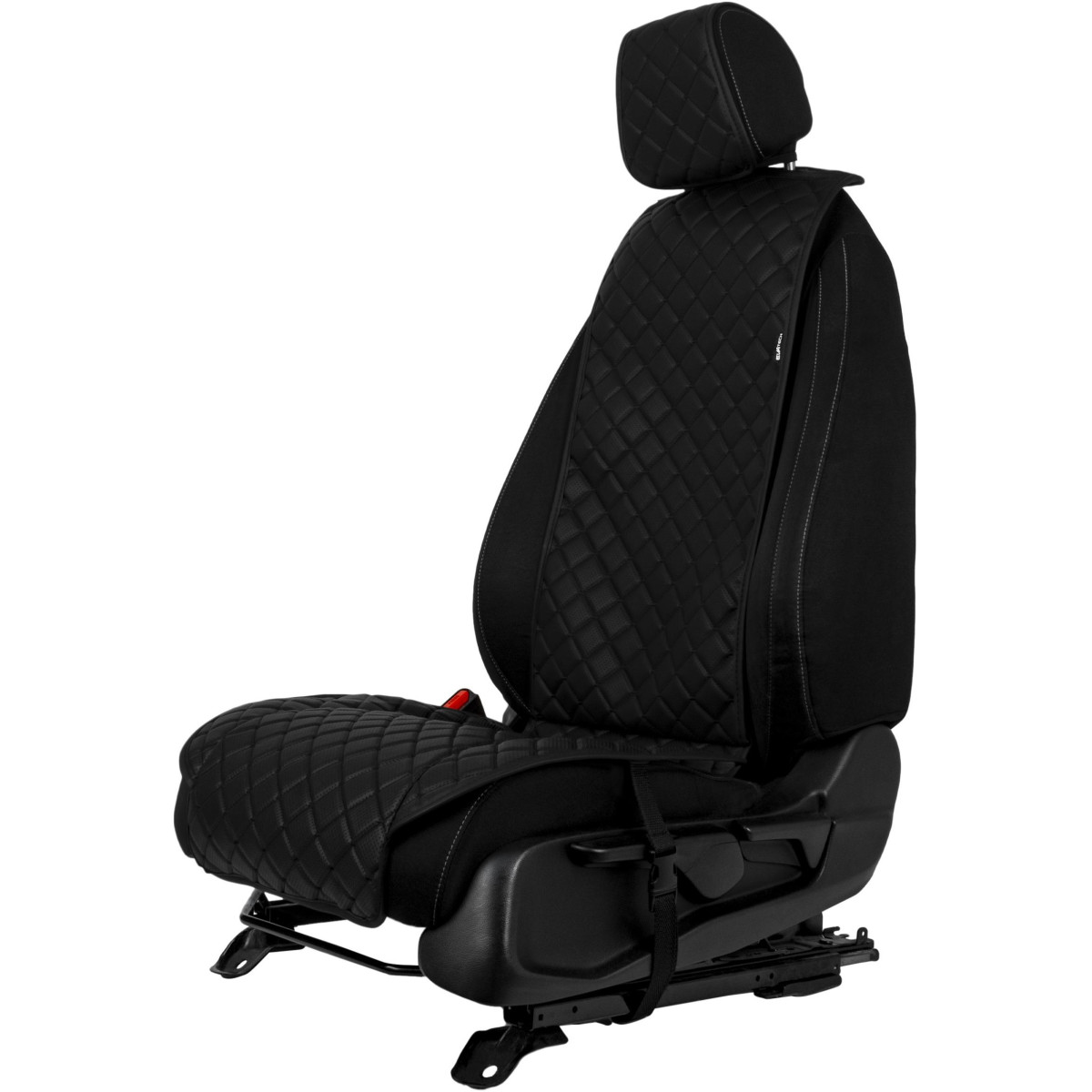EVAtech ECO Standard Seat Covers, 3 pcs - black / black edges / black stitches