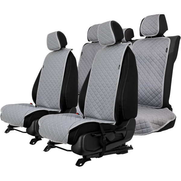 EVAtech ECO Standard Seat Covers, 3 pcs - grey / gray edges / gray stitches