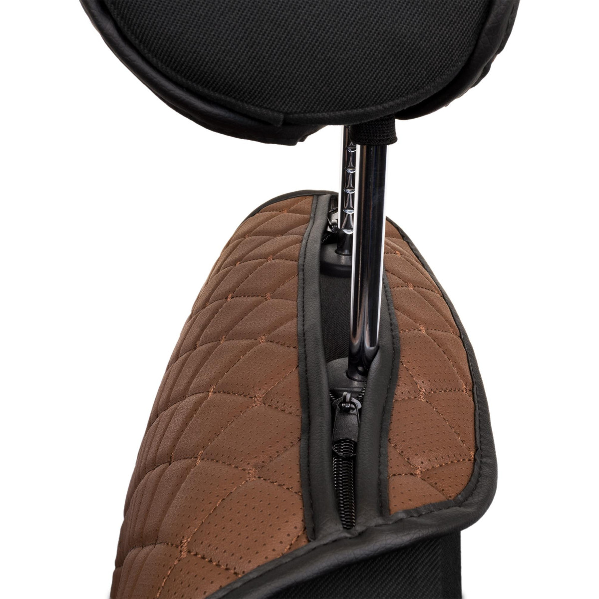 EVAtech ECO Standard Seat Covers, 3 pcs - brown / black edges / brown stitches