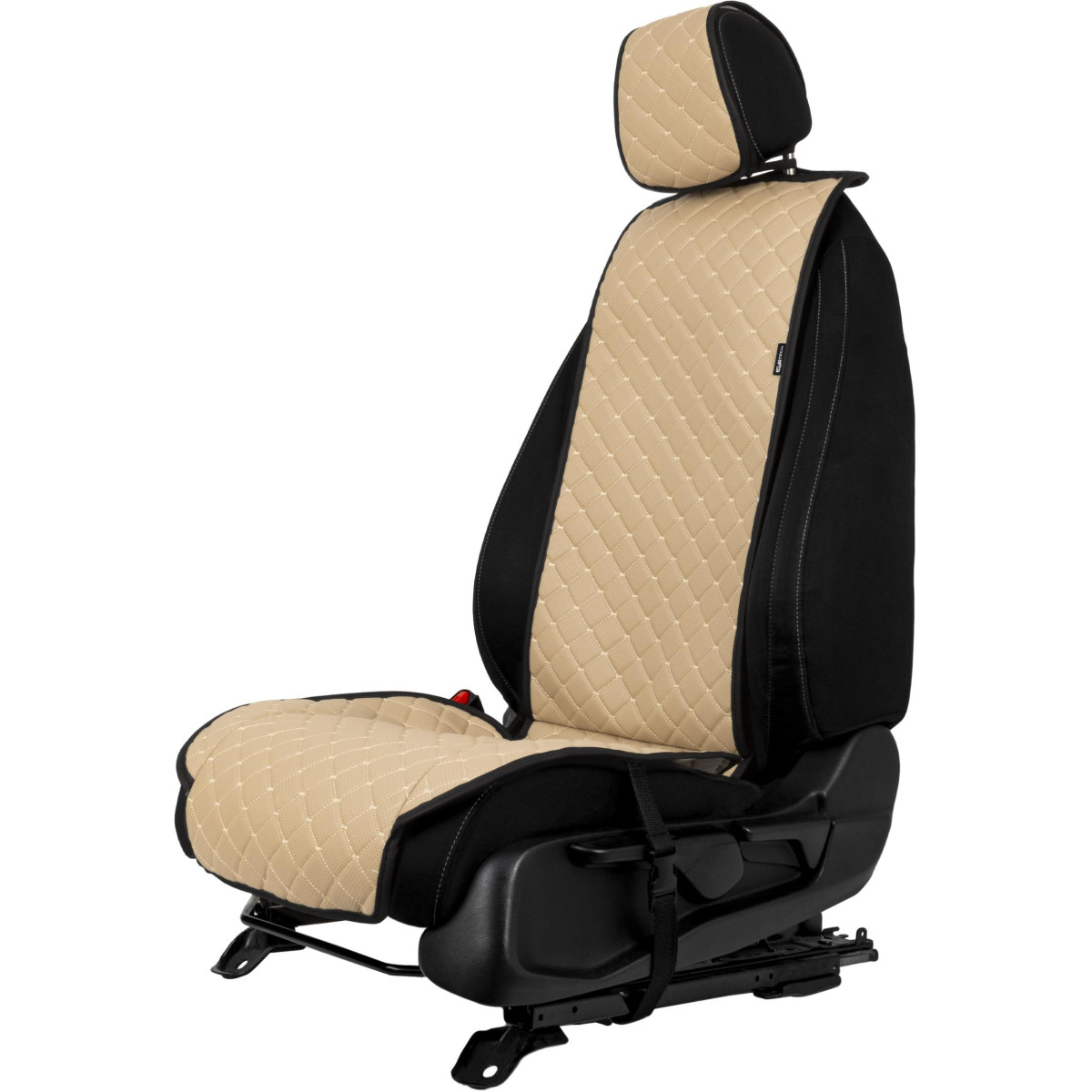 EVAtech ECO Standard Seat Covers, 3 pcs - beige / black edges / beige stitches