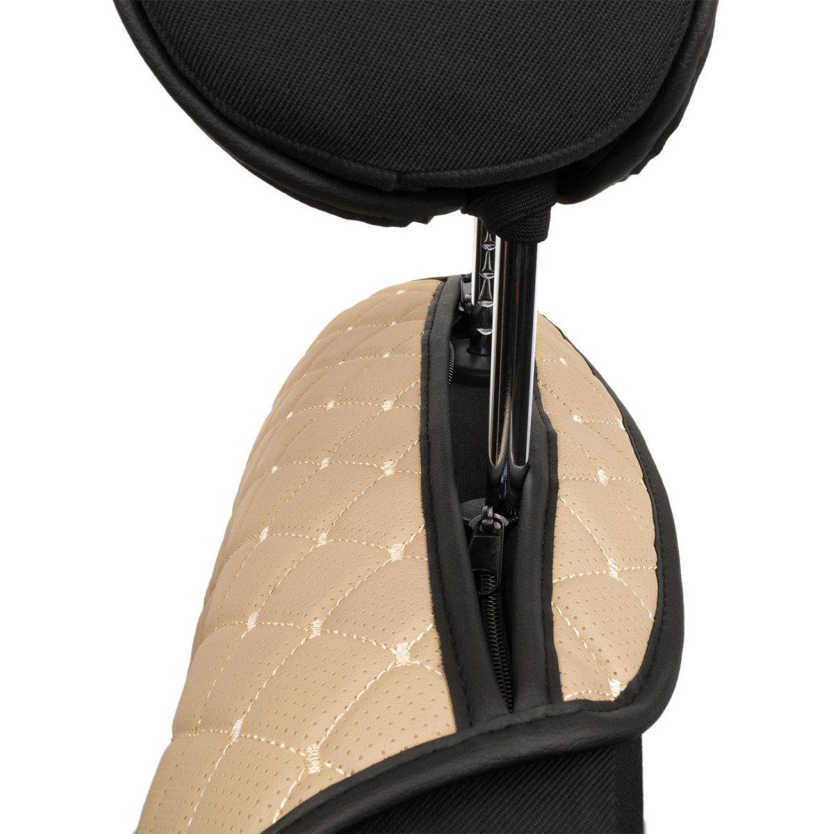 EVAtech ECO Standard Seat Covers, 3 pcs - beige / black edges / beige stitches