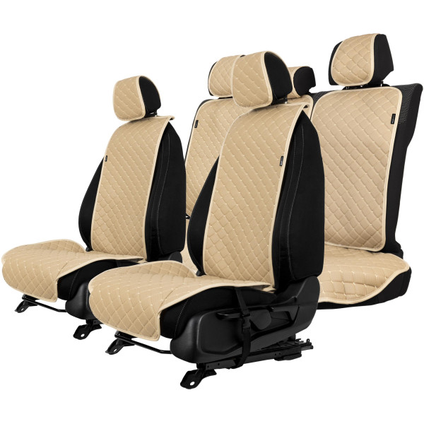 EVAtech ECO Standard Seat Covers, 3 pcs - beige / beige edges / beige stitches