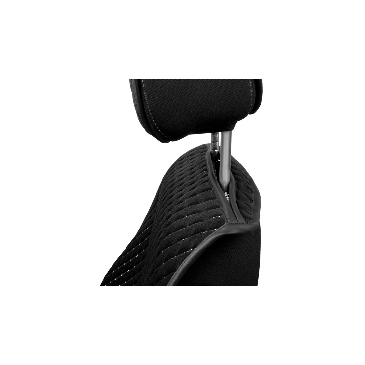 EVAtech PRO Seat Covers, 3 pcs - black / black edges / white stitches