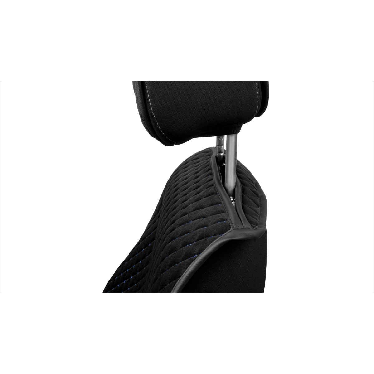 EVAtech PRO Seat Covers, 3 pcs - black / black edges / blue stitches