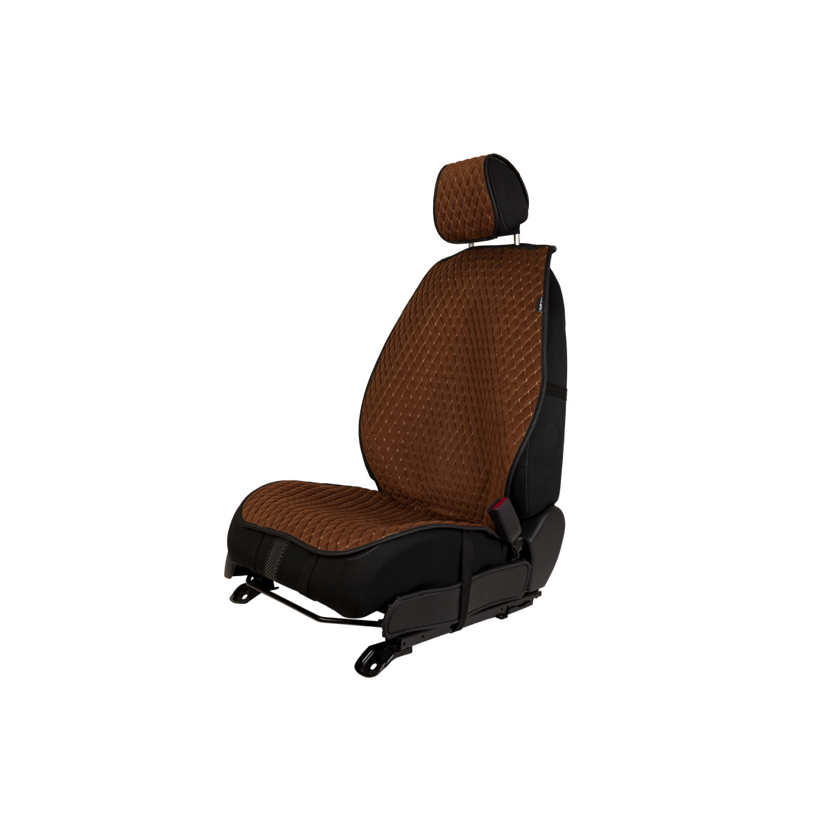 EVAtech PRO Seat Covers, 3 pcs - brown / black edges / brown stitches