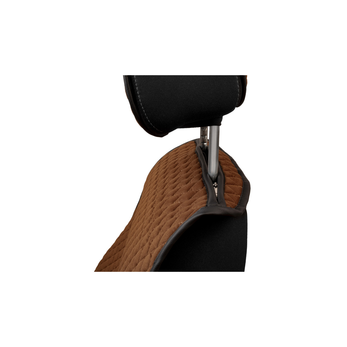 EVAtech PRO Seat Covers, 3 pcs - brown / black edges / brown stitches