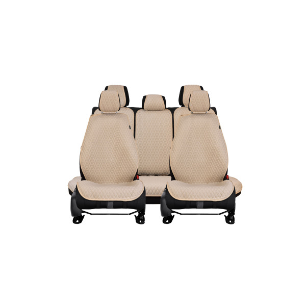 EVAtech PRO Seat Covers, 3 pcs - beige / beige edges / beige stitches