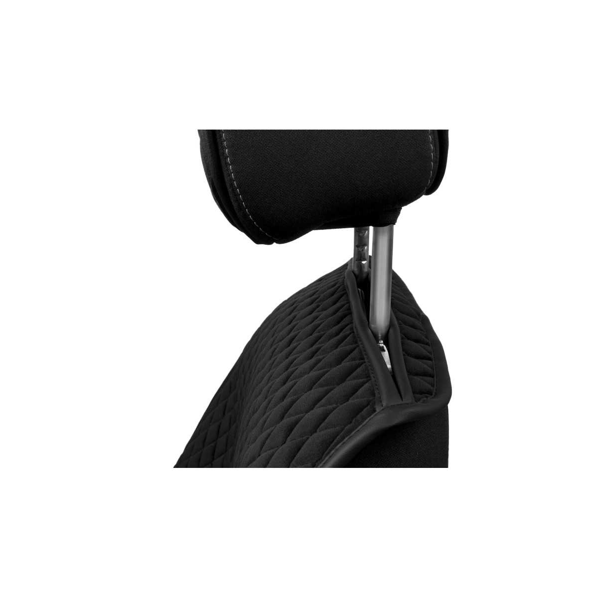 EVAtech Standard Seat Covers, 3 pcs - black / black edges / black stitches