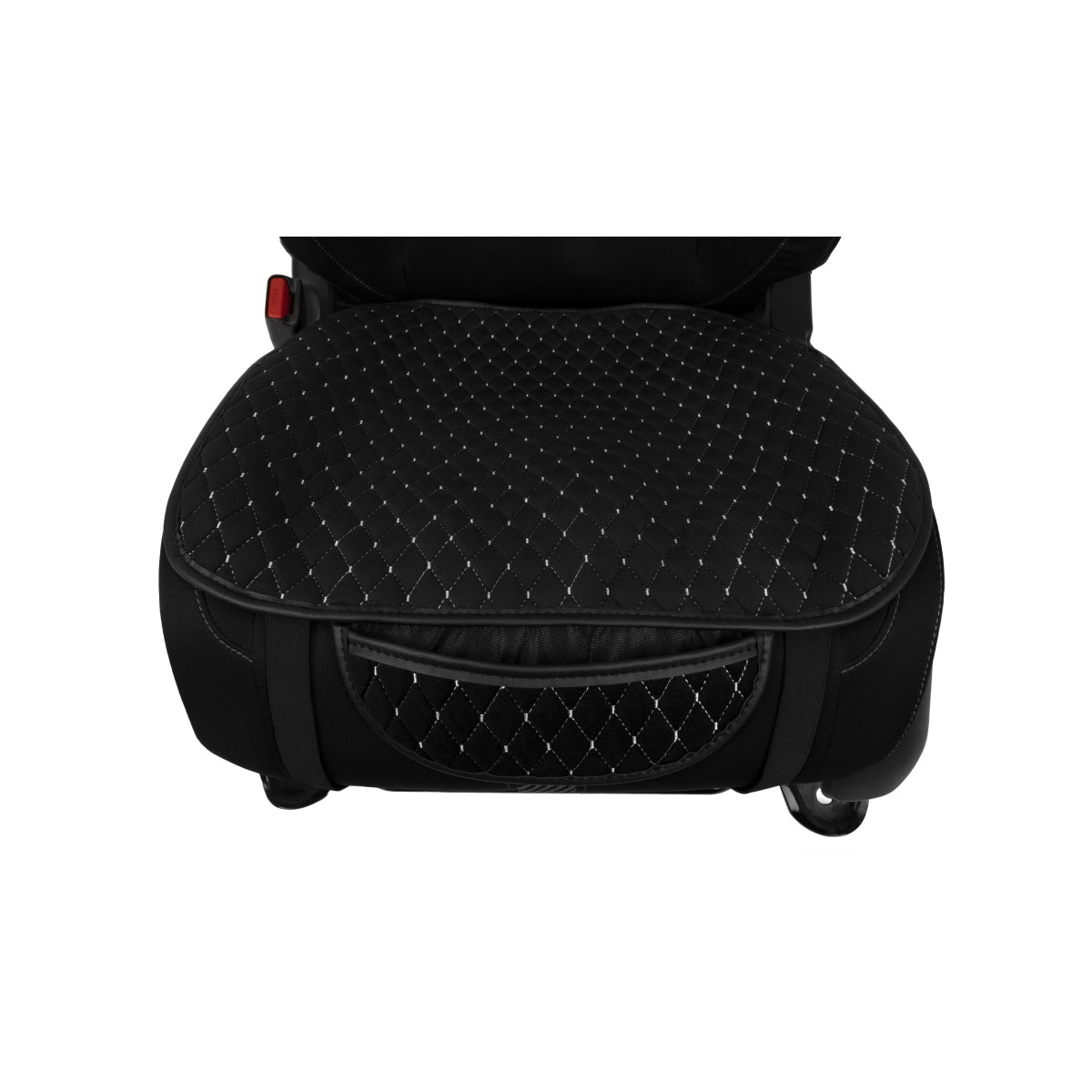 EVAtech Seat Cushion Covers, 3 pcs - black / black edges / white stitches
