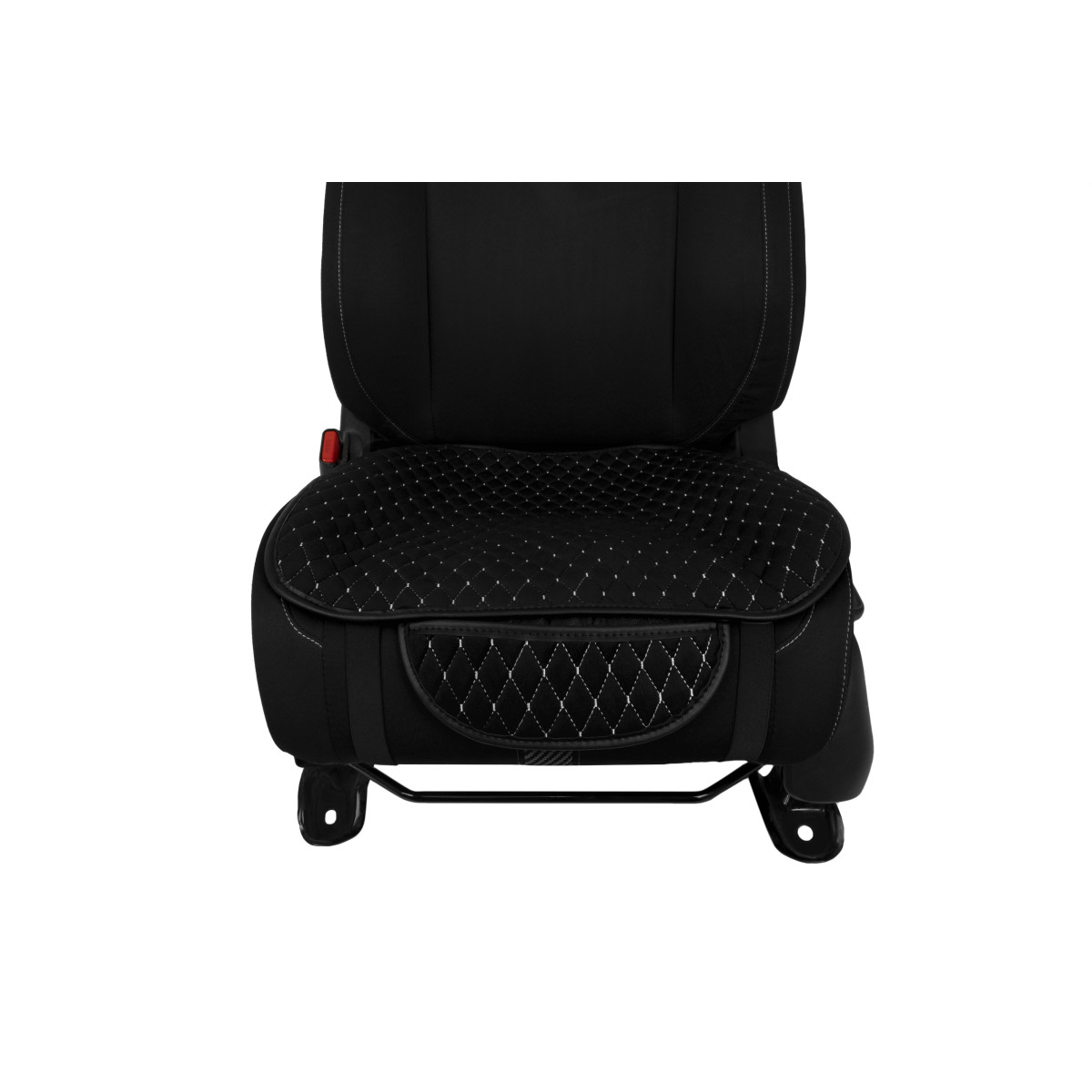 EVAtech Seat Cushion Covers, 3 pcs - black / black edges / white stitches