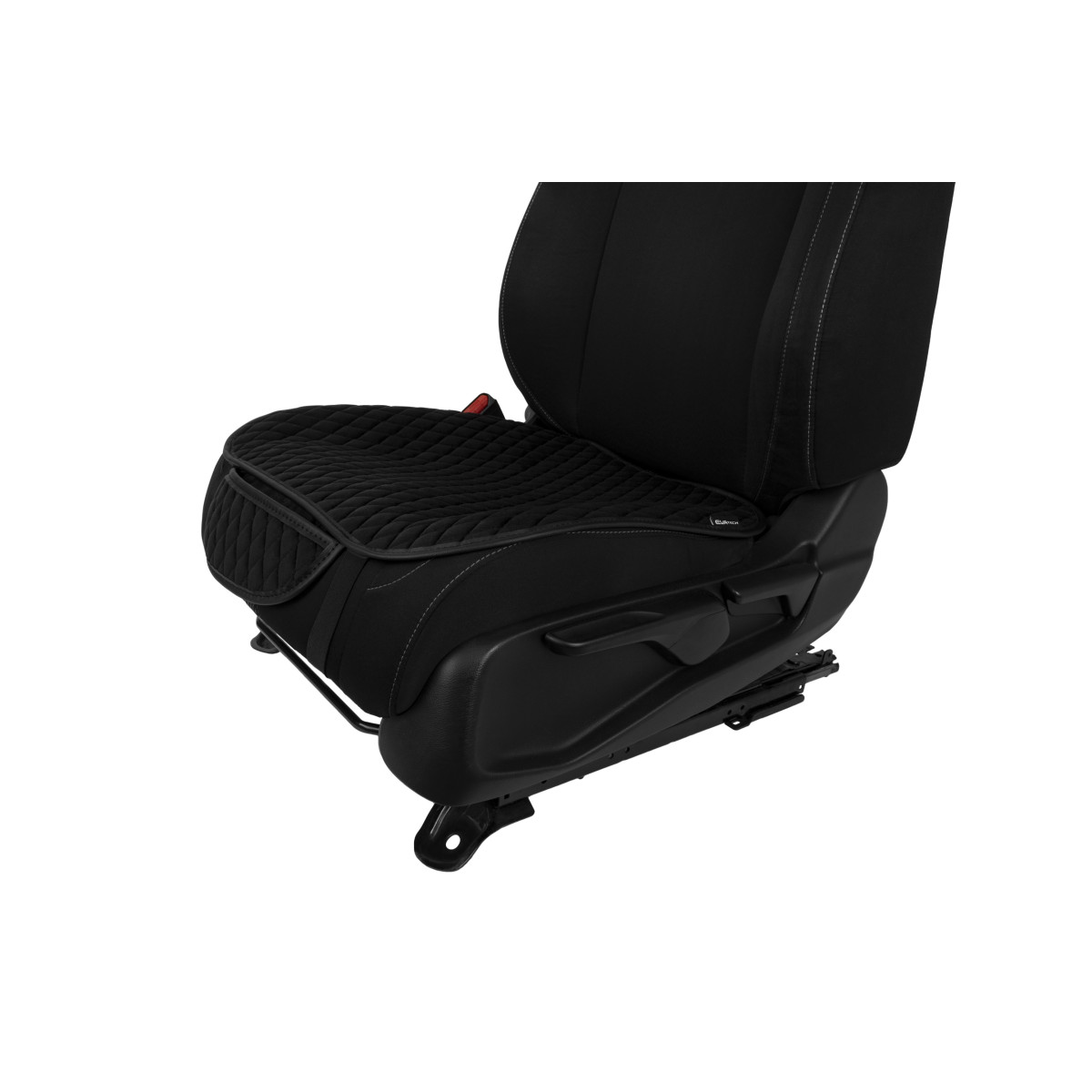 EVAtech Seat Cushion Covers, 3 pcs - black / black edges / black stitches
