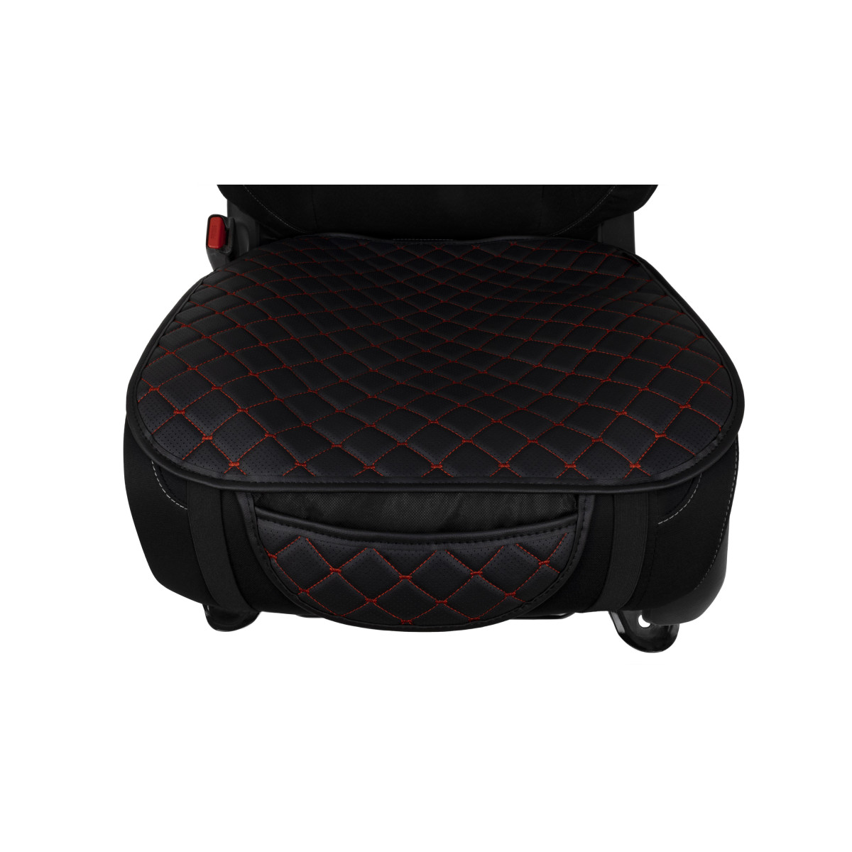 EVAtech ECO Seat Cushion Covers, 3 pcs - black / black edges / red stitches