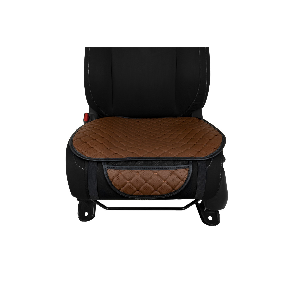 EVAtech ECO Seat Cushion Covers, 3 pcs - brown / black edges / brown stitches