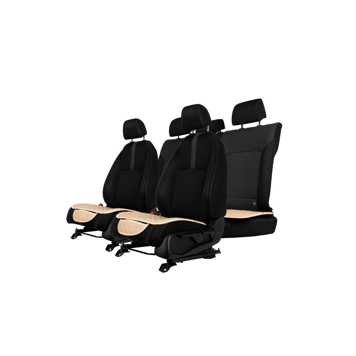 EVAtech ECO Seat Cushion Covers, 3 pcs - beige / beige edges / beige stitches