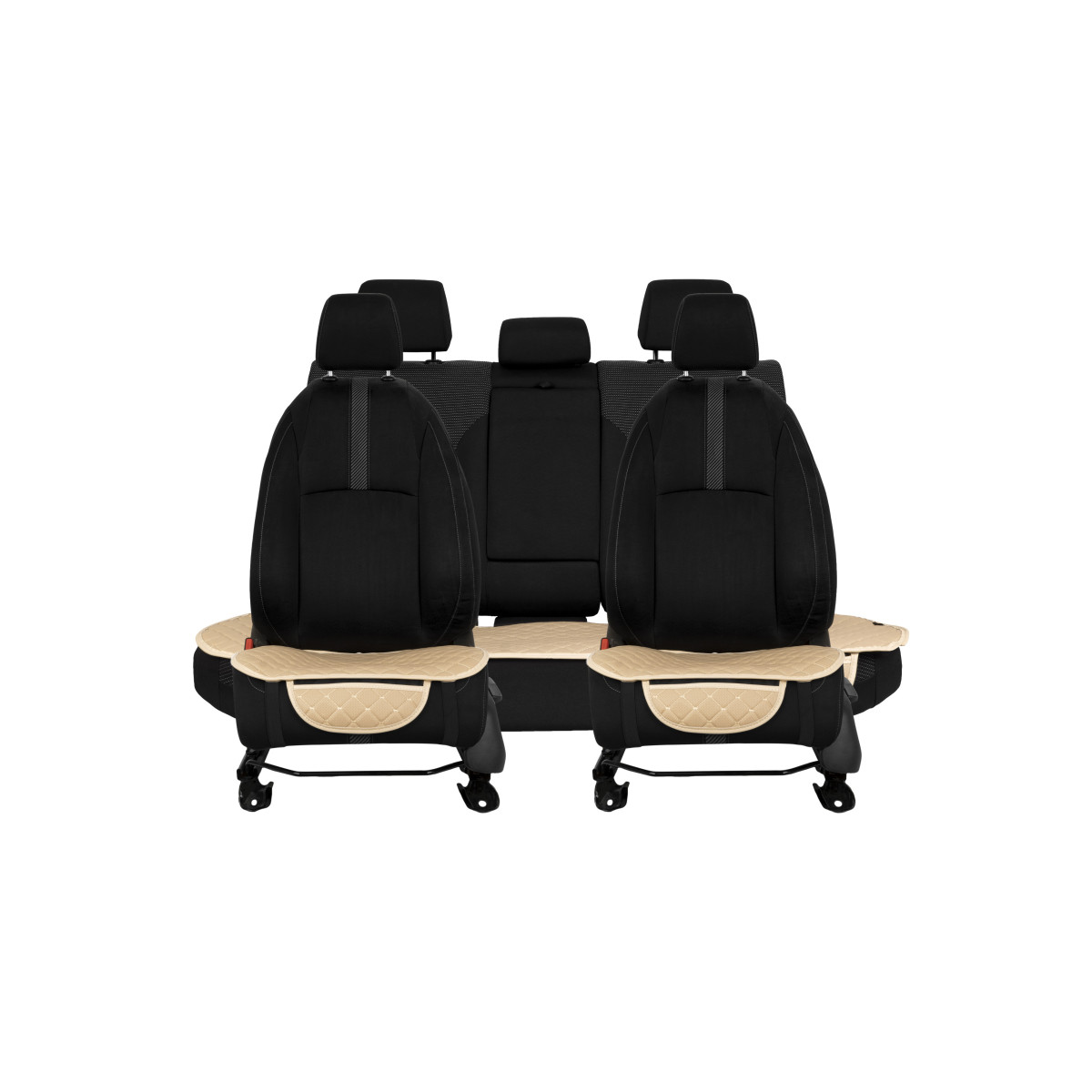 EVAtech ECO Seat Cushion Covers, 3 pcs - beige / beige edges / beige stitches