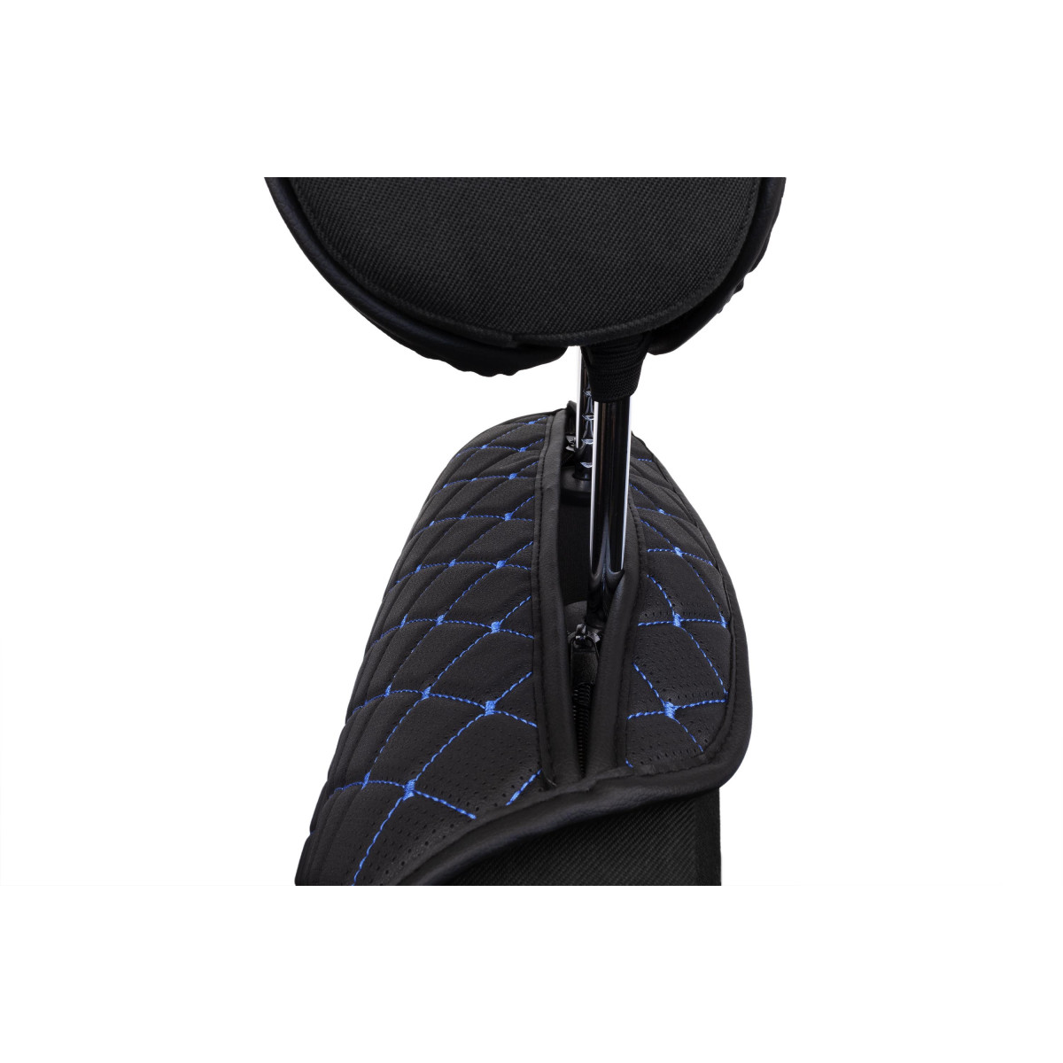 EVAtech ECO Basic Seat Covers, 2 pcs- black / black edges / blue stitches EVAtech ECO Basic Seat Covers, 2 pcs- black / black edges / blue stitches