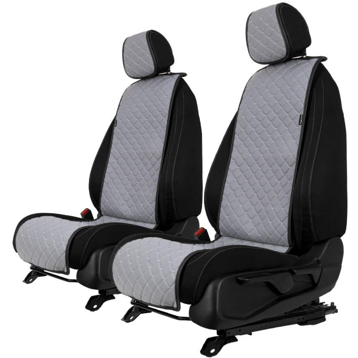 EVAtech ECO Basic Seat Covers, 2 pcs - grey / black edges / gray stitches EVAtech ECO Basic Seat Covers, 2 pcs - grey / black edges / gray stitches