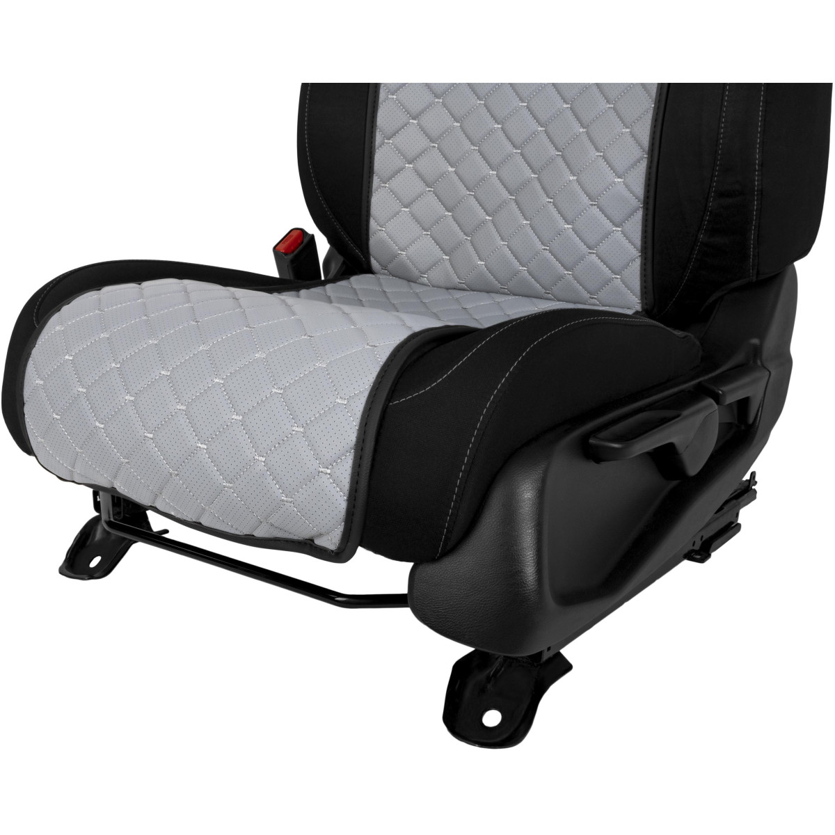 EVAtech ECO Basic Seat Covers, 2 pcs - grey / black edges / gray stitches EVAtech ECO Basic Seat Covers, 2 pcs - grey / black edges / gray stitches