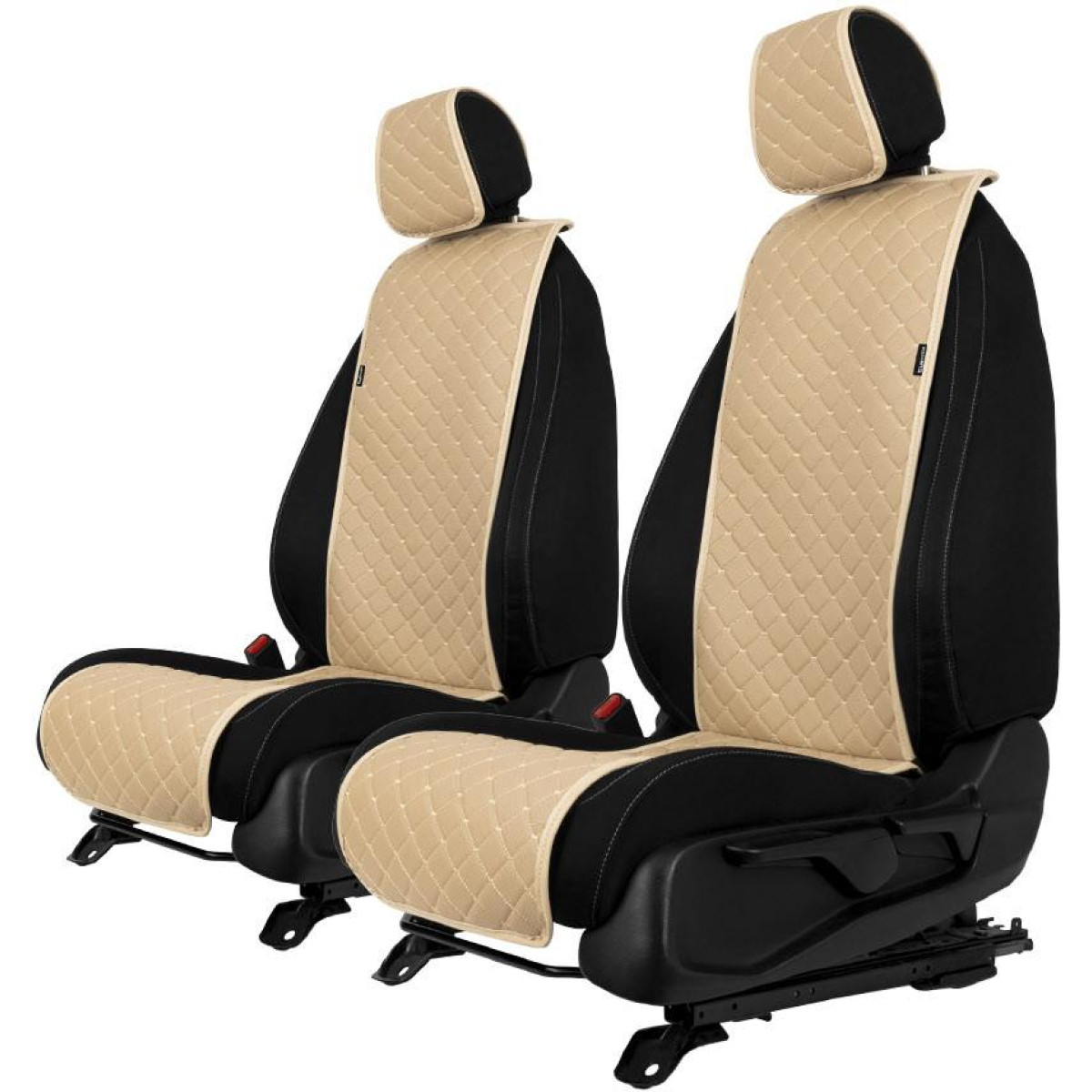 EVAtech ECO Basic Seat Covers, 2 pcs - beige / beige edges / beige stitches EVAtech ECO Basic Seat Covers, 2 pcs - beige / beige edges / beige stitches