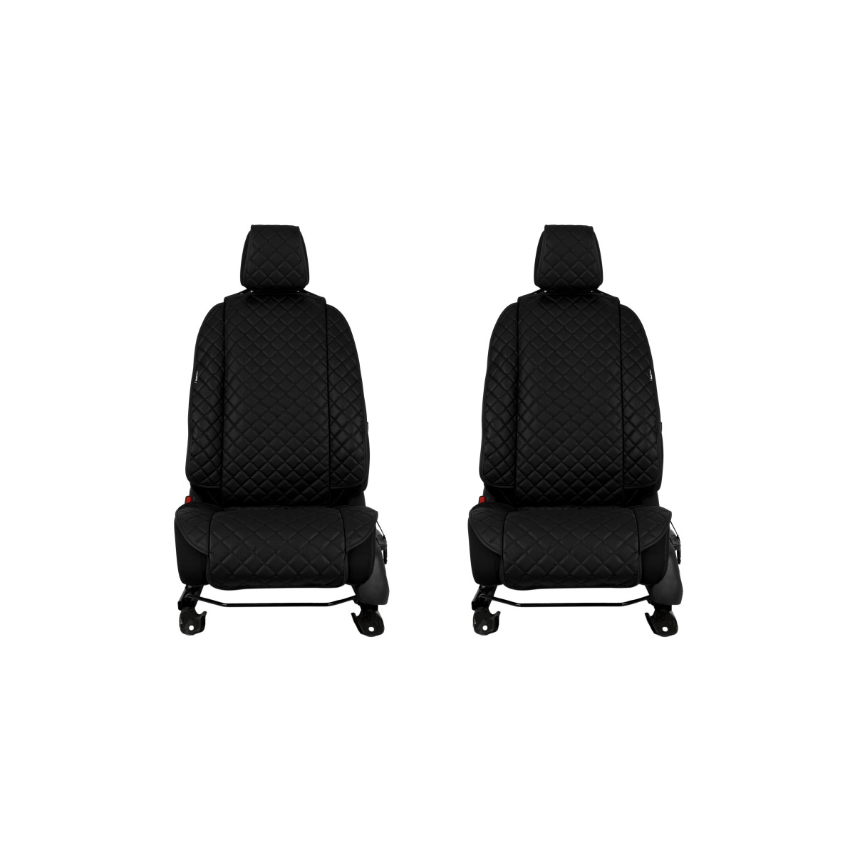 EVAtech ECO Max Seat Covers, 2 pcs - black / black edges / black stitches EVAtech ECO Max Seat Covers, 2 pcs - black / black edges / black stitches