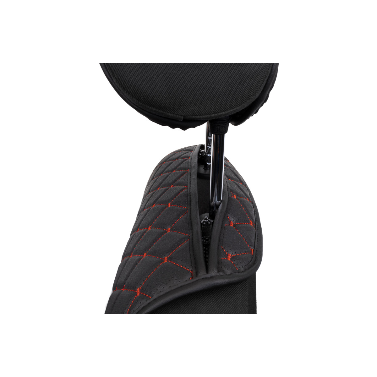 EVAtech ECO Max Seat Covers, 2 pcs - black / black edges / red stitches EVAtech ECO Max Seat Covers, 2 pcs - black / black edges / red stitches