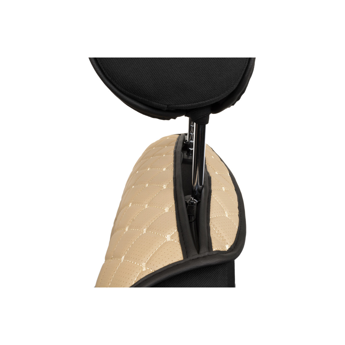 EVAtech ECO Max Seat Covers, 2 pcs - beige / black edges / beige stitches