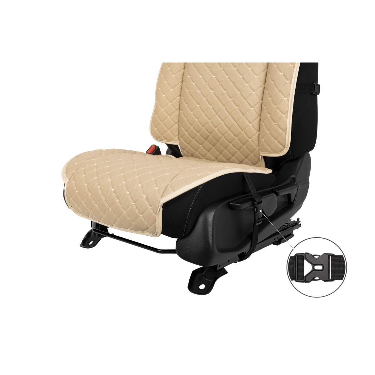EVAtech ECO Max Seat Covers, 2 pcs - beige / beige edges / beige stitches EVAtech ECO Max Seat Covers, 2 pcs - beige / beige edges / beige stitches