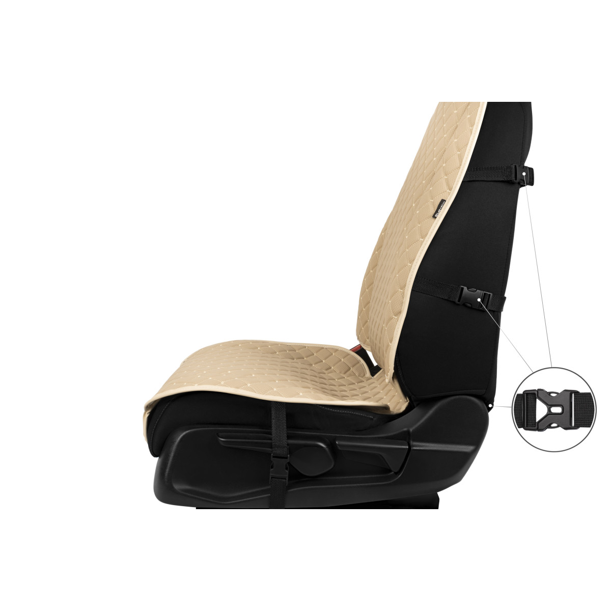 EVAtech ECO Max Seat Covers, 2 pcs - beige / beige edges / beige stitches EVAtech ECO Max Seat Covers, 2 pcs - beige / beige edges / beige stitches