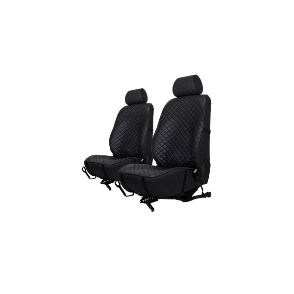 EVAtech ECO PRO Car Seat Covers, 2 pcs - black / black edges / black stitches