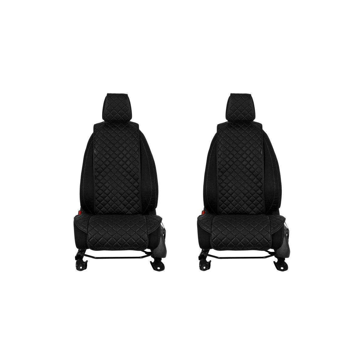 EVAtech ECO Standard Seat Covers, 2 pcs - black / black edges / black stitches EVAtech ECO Standard Seat Covers, 2 pcs - black / black edges / black stitches