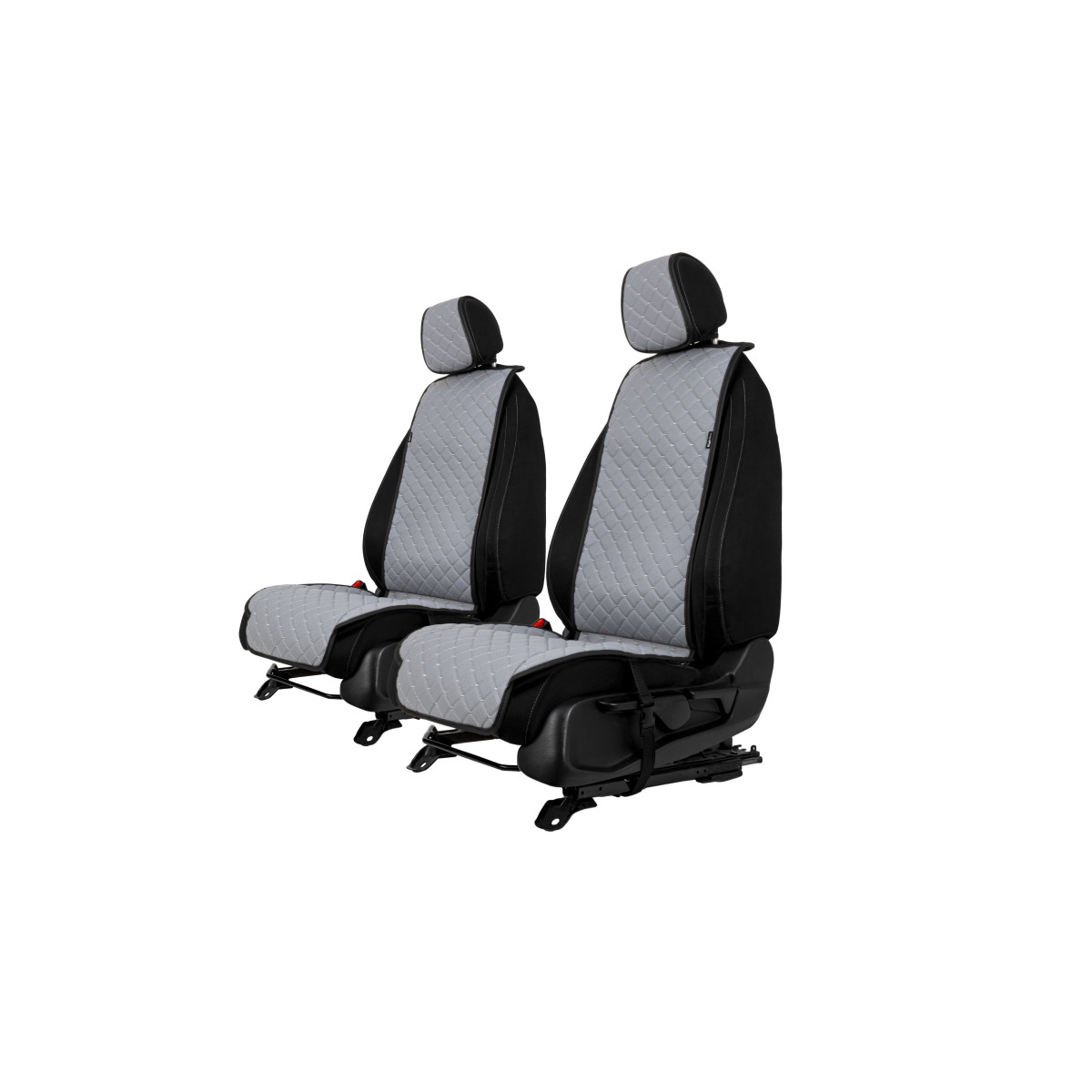 EVAtech ECO Standard Seat Covers, 2 pcs - grey / black edges / gray stitches EVAtech ECO Standard Seat Covers, 2 pcs - grey / black edges / gray stitches