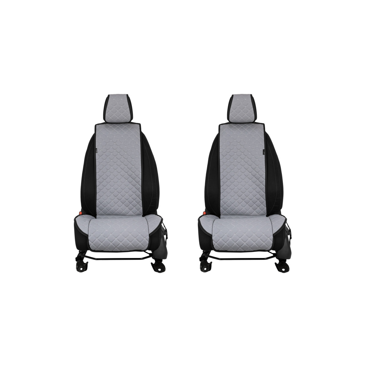 EVAtech ECO Standard Seat Covers, 2 pcs - grey / black edges / gray stitches EVAtech ECO Standard Seat Covers, 2 pcs - grey / black edges / gray stitches