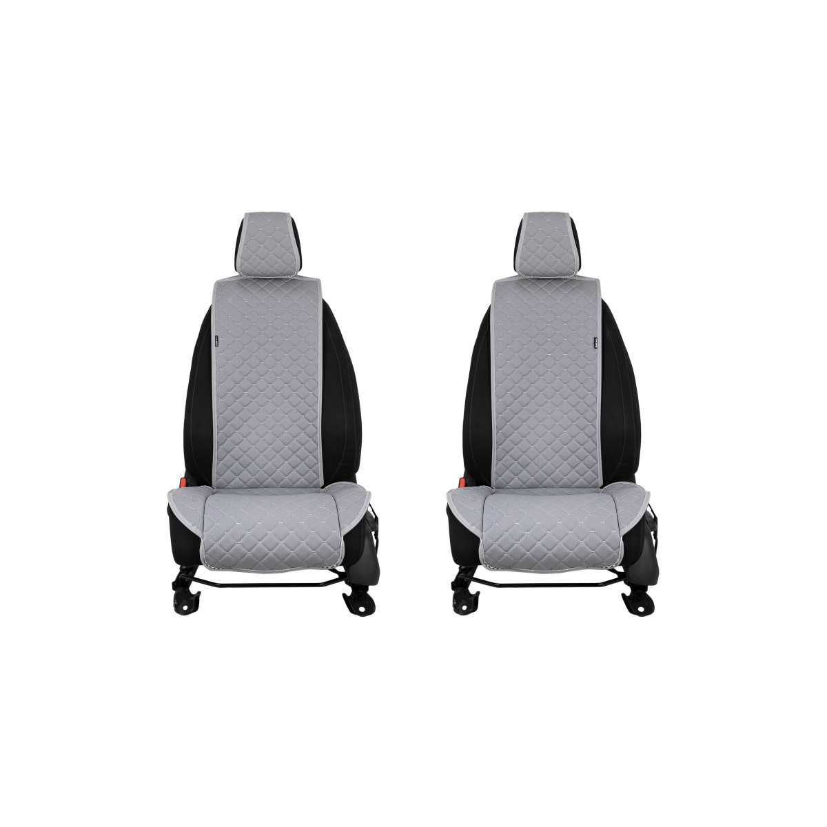 EVAtech ECO Standard Seat Covers, 2 pcs - grey / gray edges / gray stitches EVAtech ECO Standard Seat Covers, 2 pcs - grey / gray edges / gray stitches
