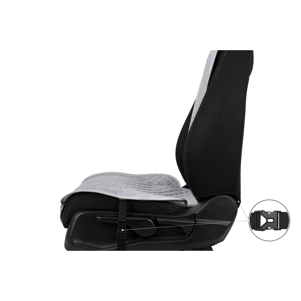 EVAtech ECO Standard Seat Covers, 2 pcs - grey / gray edges / gray stitches EVAtech ECO Standard Seat Covers, 2 pcs - grey / gray edges / gray stitches