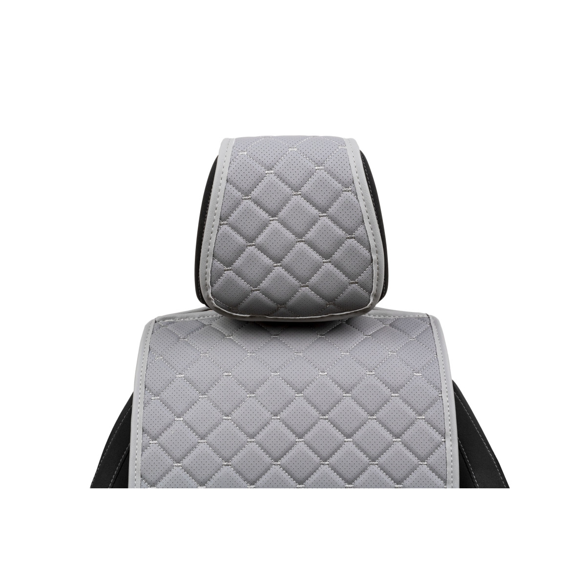 EVAtech ECO Standard Seat Covers, 2 pcs - grey / gray edges / gray stitches EVAtech ECO Standard Seat Covers, 2 pcs - grey / gray edges / gray stitches