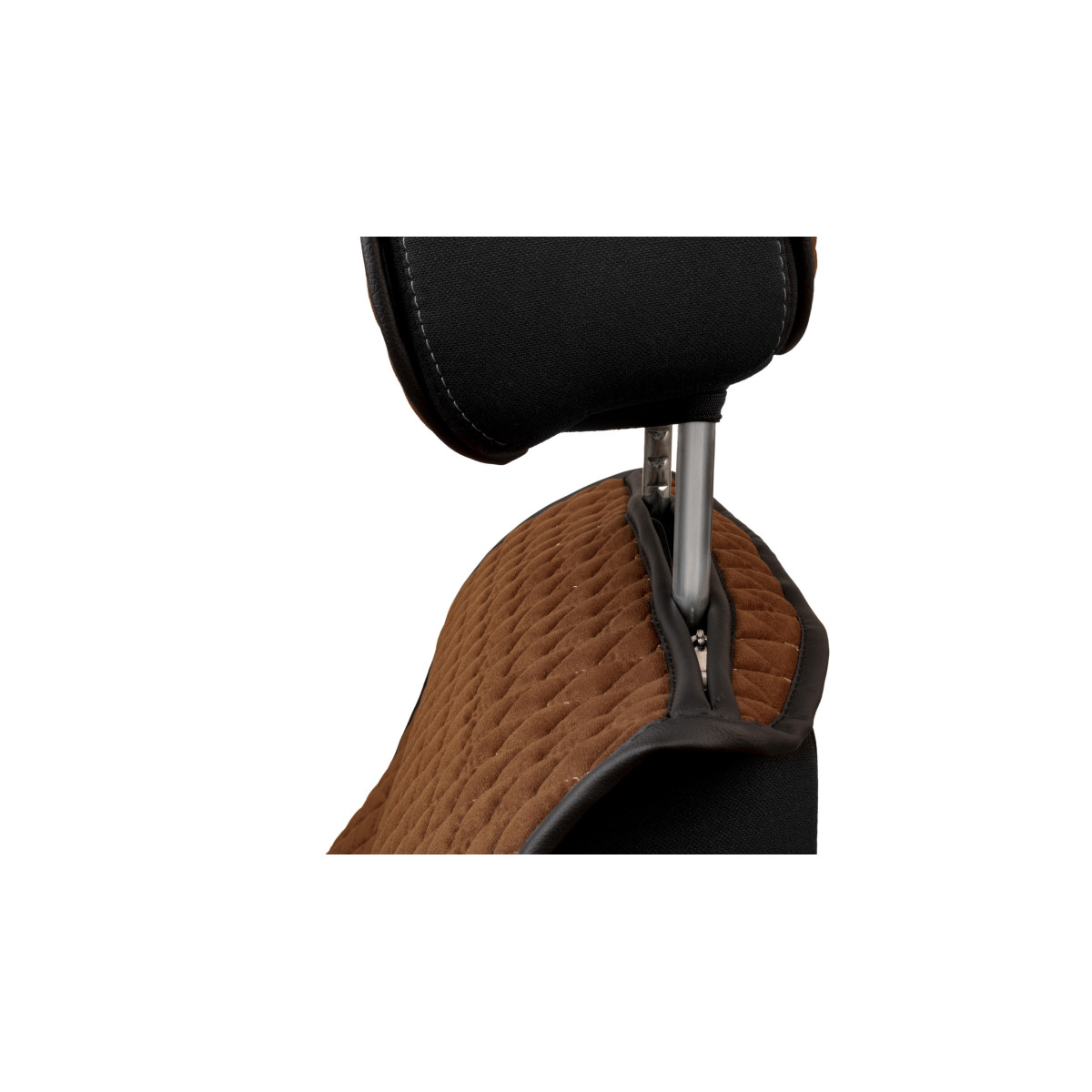 EVAtech Max Seat Covers, 2 pcs - brown / black edges / brown stitches EVAtech Max Seat Covers, 2 pcs - brown / black edges / brown stitches