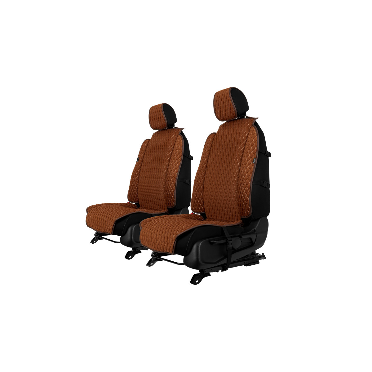 EVAtech Max Seat Covers, 2 pcs - brown / brown edges / brown stitches EVAtech Max Seat Covers, 2 pcs - brown / brown edges / brown stitches