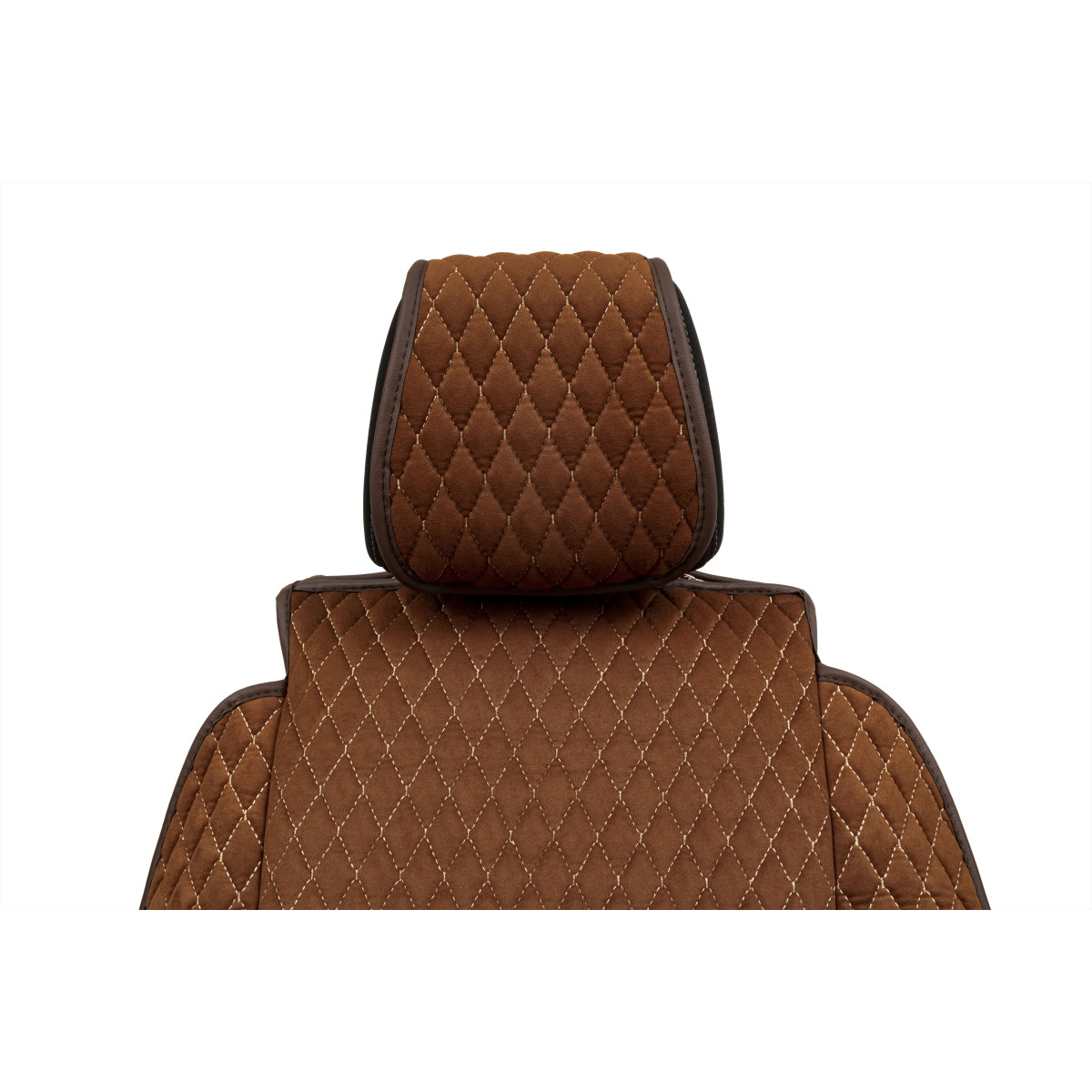 EVAtech Max Seat Covers, 2 pcs - brown / brown edges / brown stitches EVAtech Max Seat Covers, 2 pcs - brown / brown edges / brown stitches