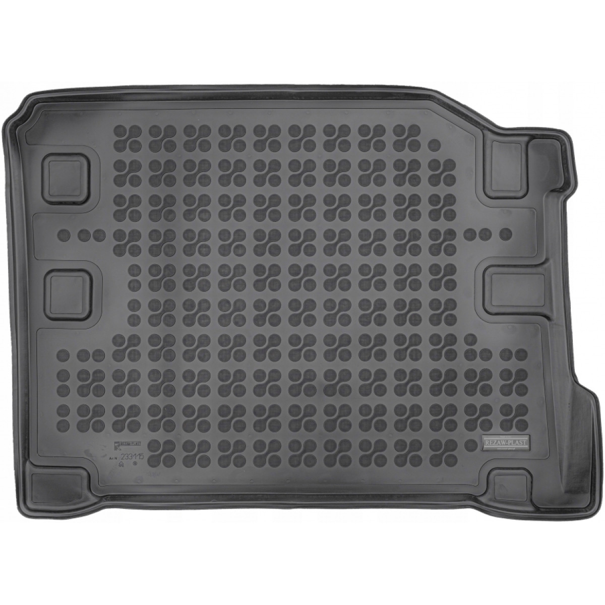 Rubber trunk mat Jeep Wrangler UNLIMITED JL from 2021 (version with a tool set located in the trunk) Rubber trunk mat Jeep Wrangler UNLIMITED JL from 2021 (version with a tool set located in the trunk)