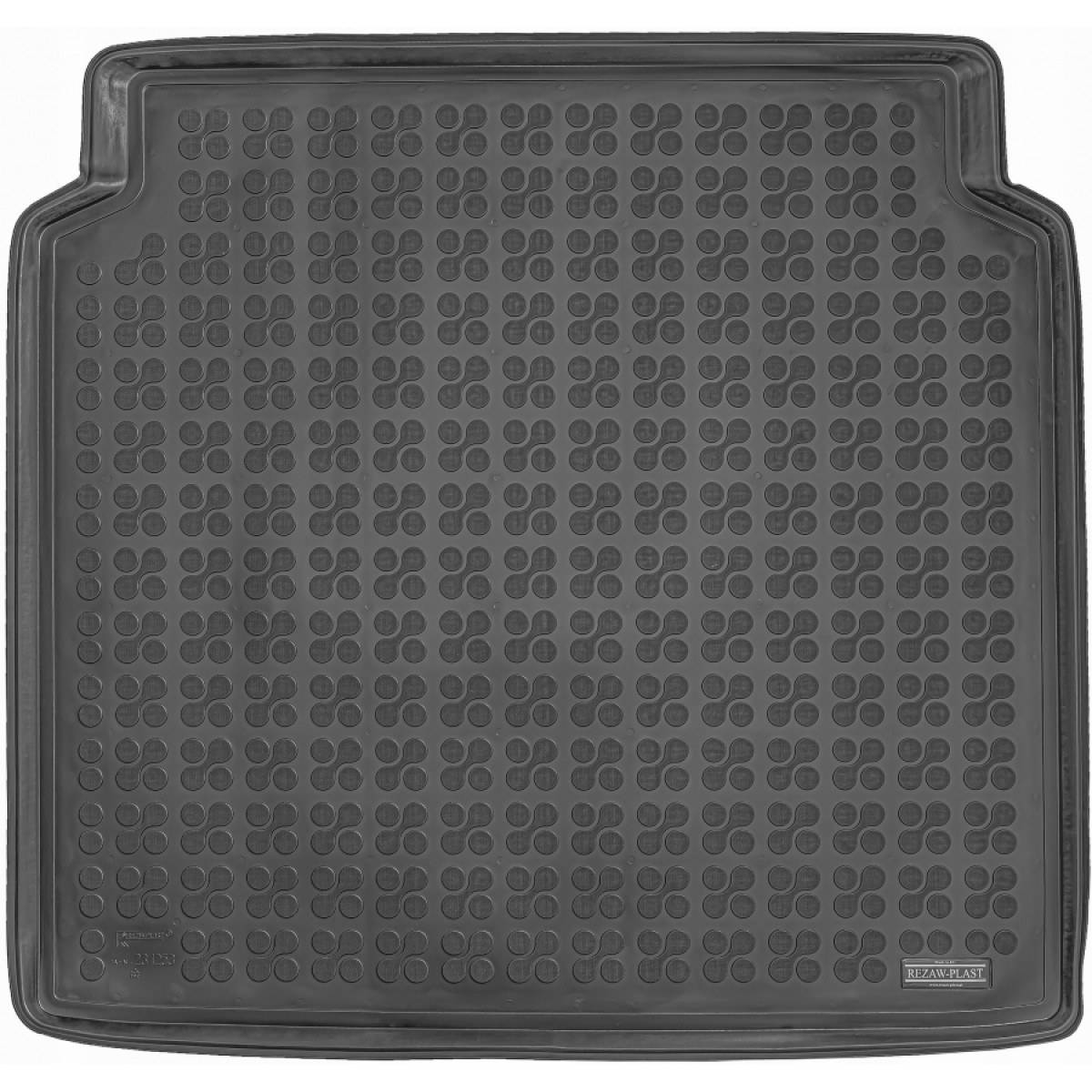 Rubber trunk mat Peugeot 408 Fastback from 2023 (one-level boot, version with organizer under the floor of the trunk)