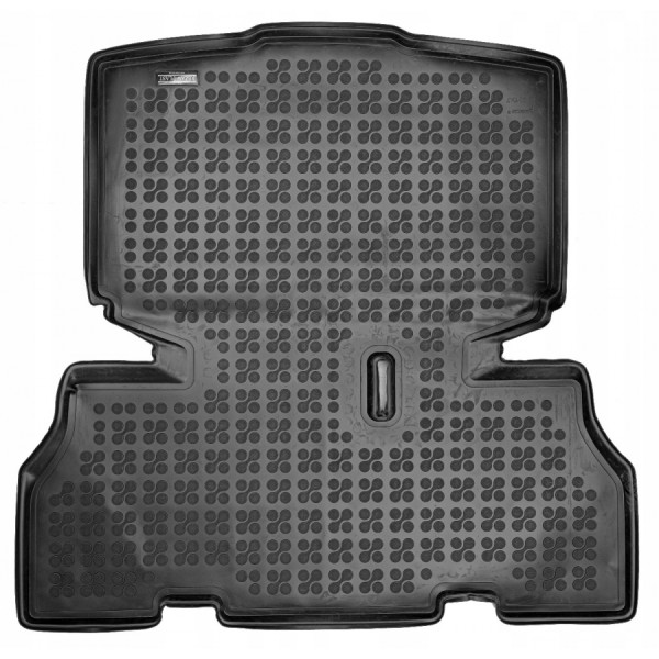 Rubber trunk mat Skoda Fabia IV Hatchback from 2021 (version 2 passenger with a protective grating, individual building)