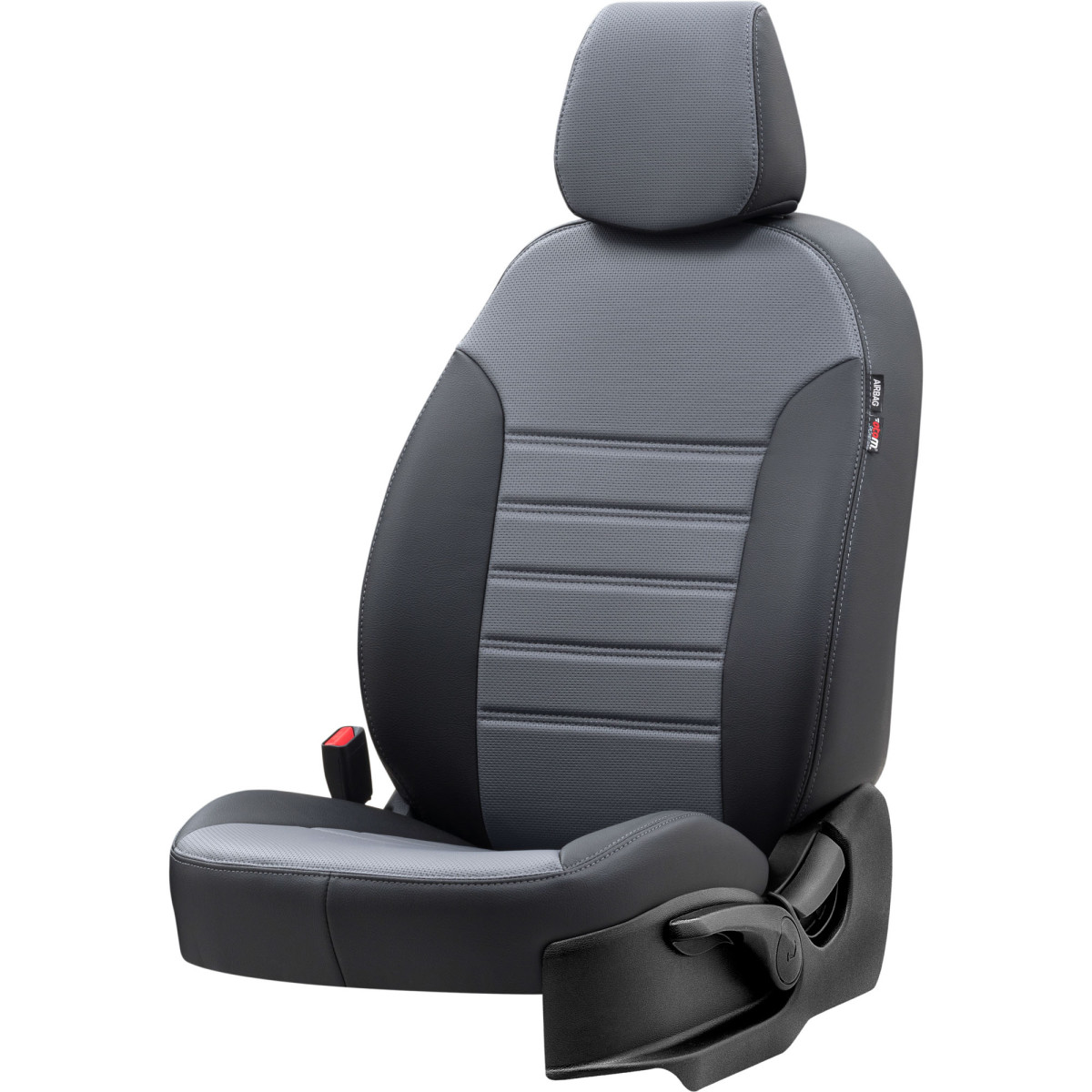 NEEDBUY Auto Sitzbezüge für Ford Mondeo MK5 2015-2022 5-Sitze PU Leder  Vorne und Hinten Autositzbezüge Zubehör,Black-Brown-Standard_Set