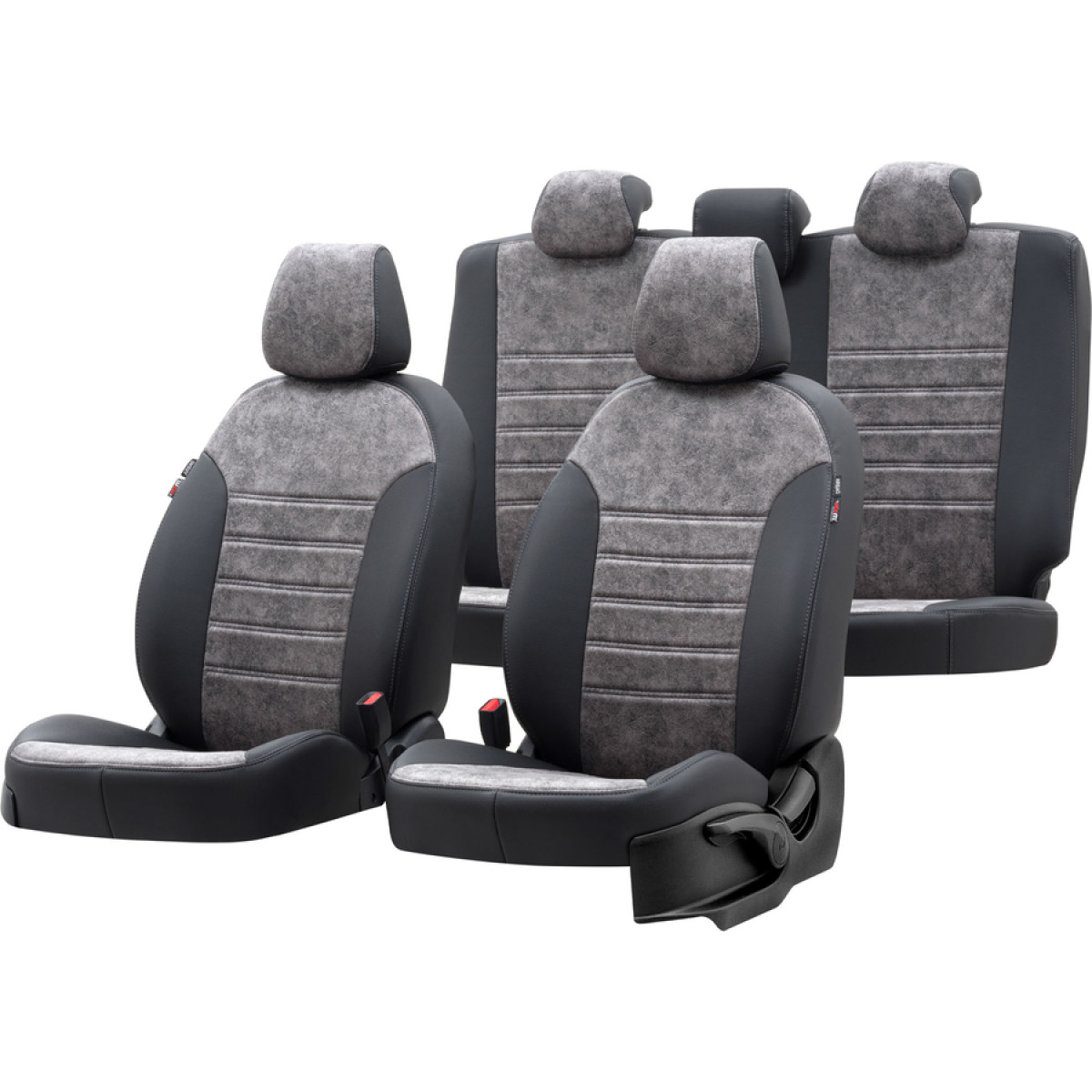 Milano seat covers (eco leather, textile) Nissan Qashqai II (5 places)