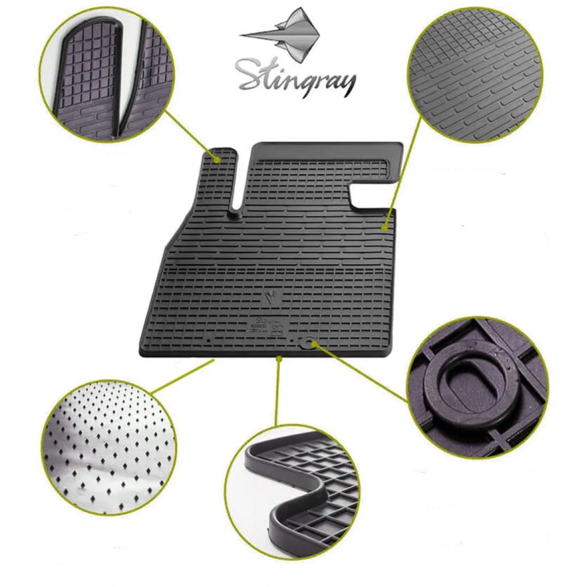 Rubber mats SSANG YONG Rexton W 2013-2017, 4 pcs / 1019024 Rubber mats SSANG YONG Rexton W 2013-2017, 4 pcs / 1019024