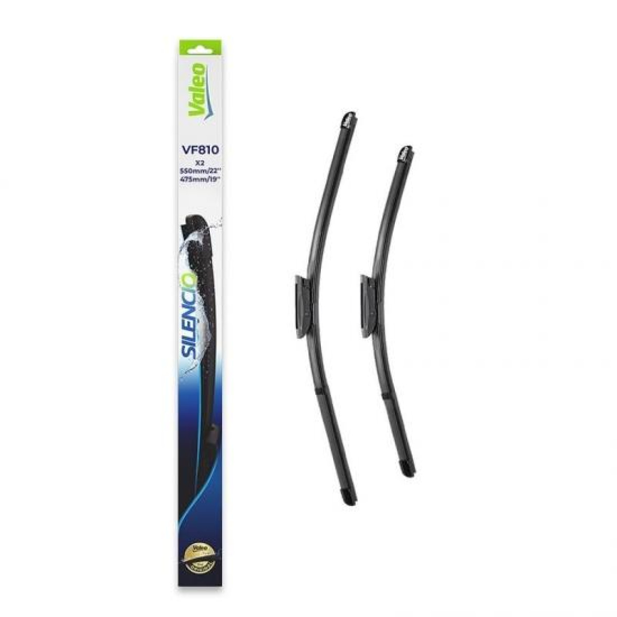 Wiper set Valeo Silencio VF810, 550/475 mm