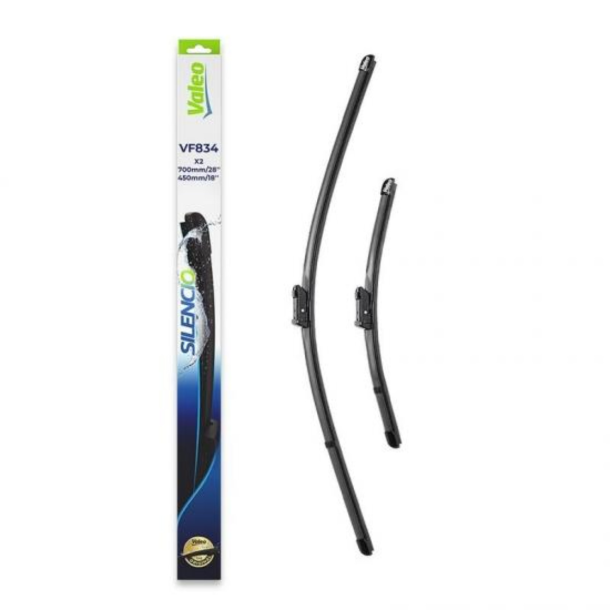 Wiper set Valeo Silencio VF834, 700/450 mm