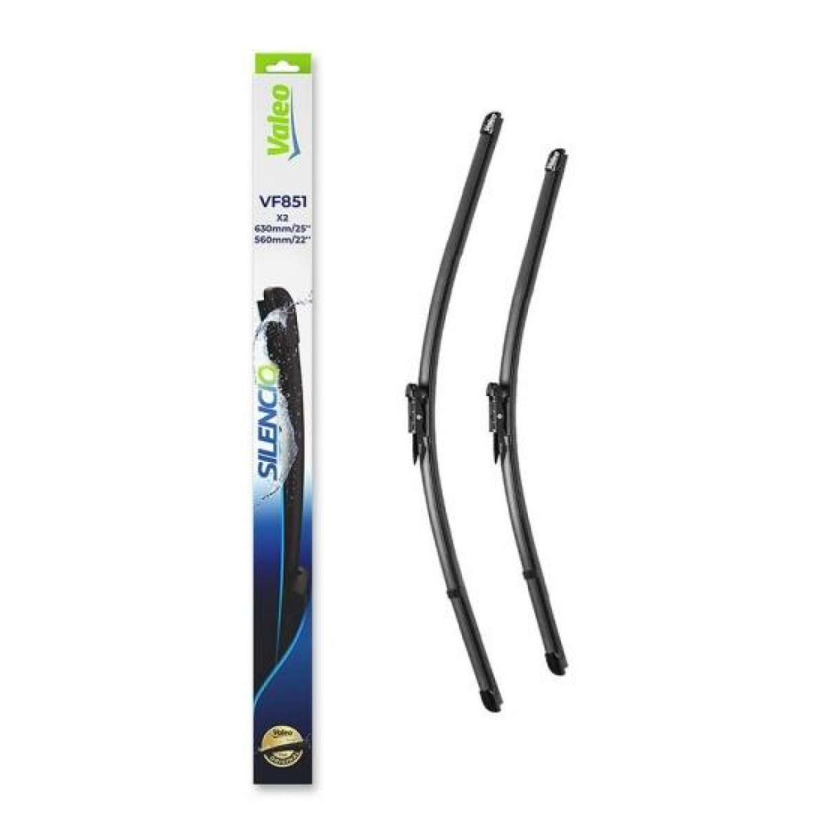Wiper set Valeo Silencio VF851, 630/560 mm Wiper set Valeo Silencio VF851, 630/560 mm