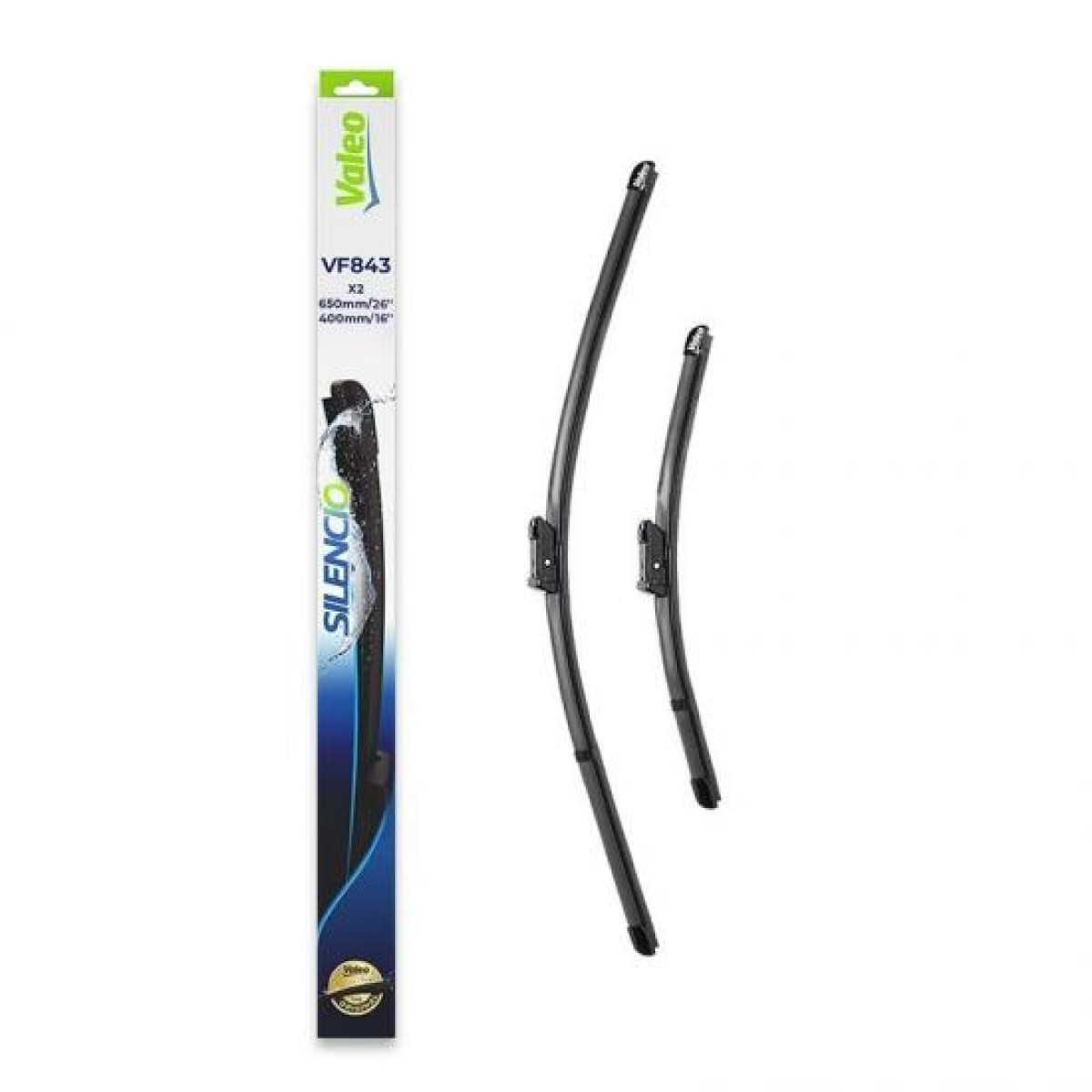Wiper set Valeo Silencio X.TRM OE VF843, 650/400 mm Wiper set Valeo Silencio X.TRM OE VF843, 650/400 mm