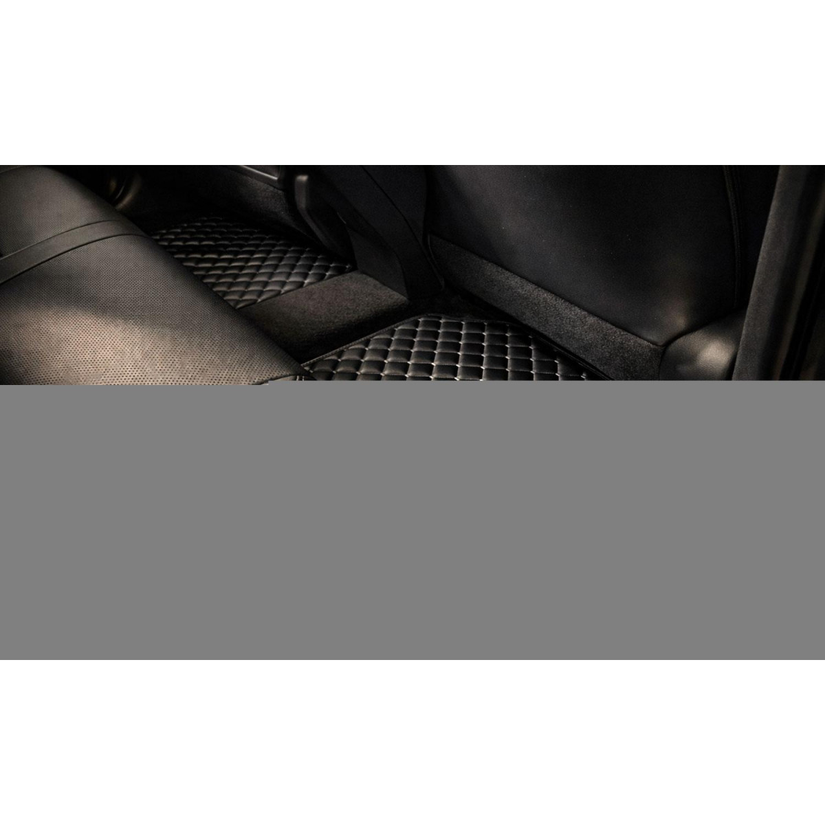 Eco leather mats QuiltyMats XPENG G9 (E38) from 2022 (Black / gray stitching)