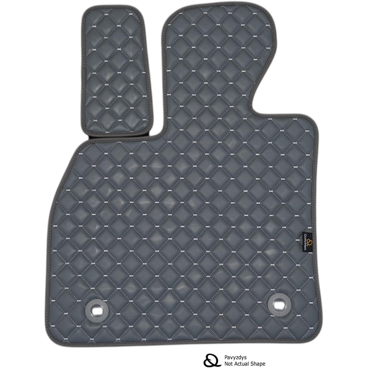 Eco leather mats QuiltyMats XPENG G9 (E38) from 2022 (Grey / gray stitching)